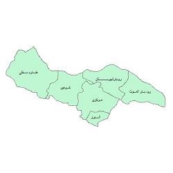 دانلود نقشه بخش های شهرستان قزوین