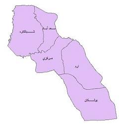 دانلود نقشه بخش های شهرستان دشتستان