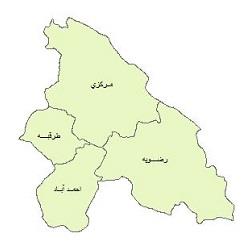دانلود نقشه بخش های شهرستان مشهد